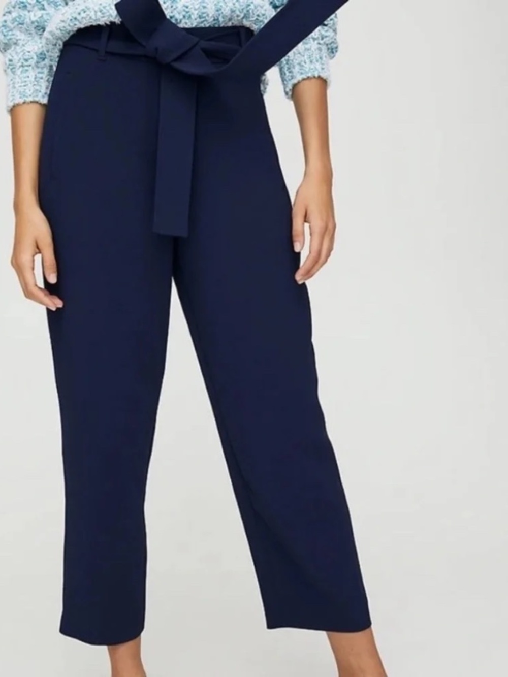 Aritzia/Wilfred High-Rise Tie Front Trousers - Size 8